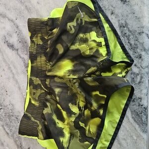 Nike Dri-Fit Green Neon Tie-Dye Running Shorts Size Snall